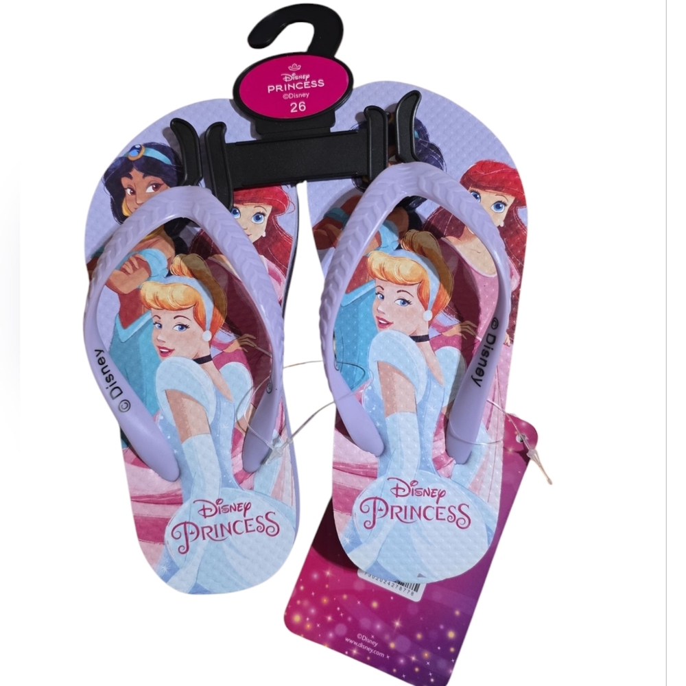 New Toddler Girls Disney Flip Flops Size 7